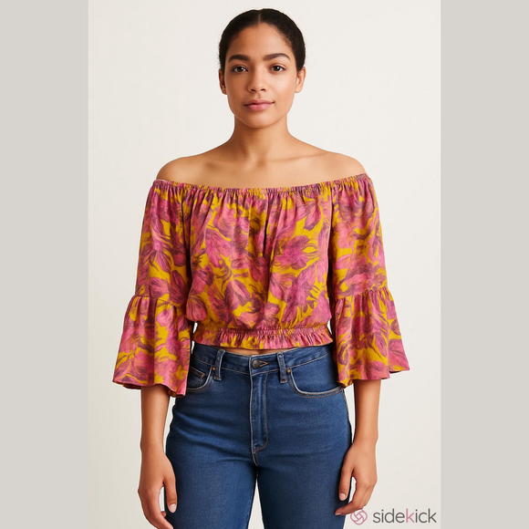 Vici Tops - VICI COLLECTION Floral Off-Shoulder Boho Blouse